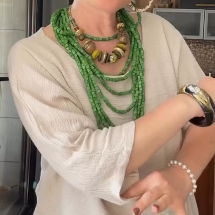 Women's Round Neck Loose Top & Long Skirt Set - onlinemegasale.com