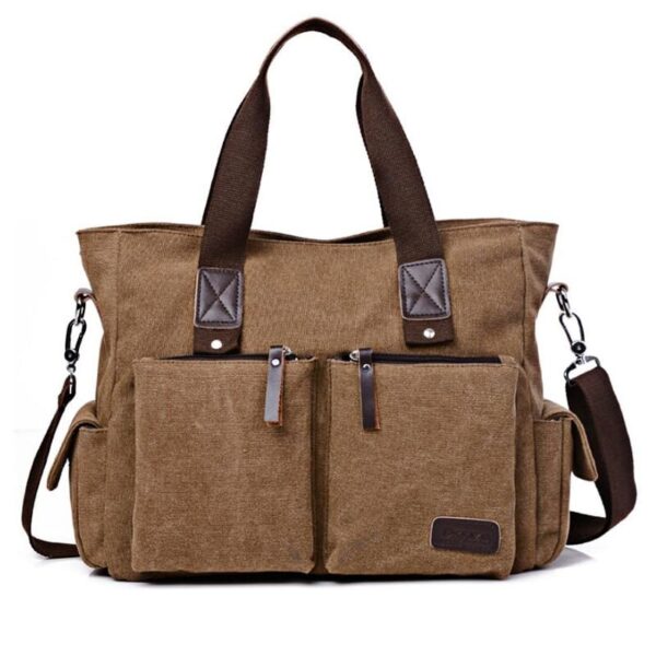 Unisex canvas large capacity handbag