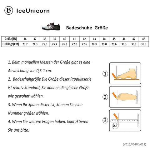 IceUnicorn Herren Badeschuhe v018 - onlinemegasale.com