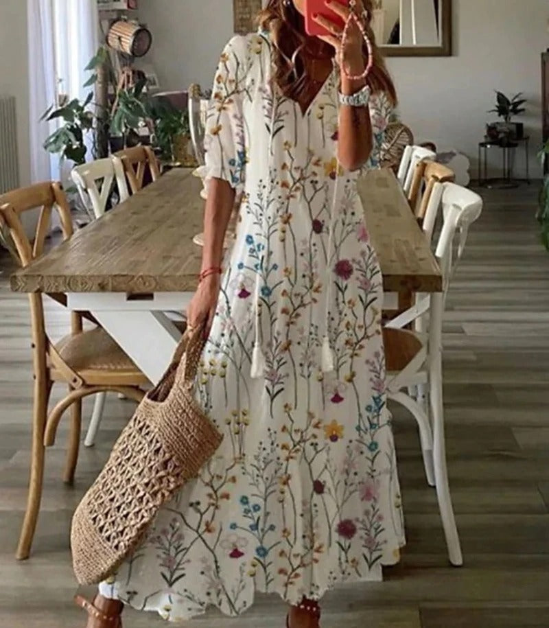 Mandy™ - Bohemian-style long dress - onlinemegasale.com
