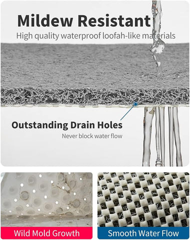 Safe Shower Mat | Non-Slip & Soft On Feet - onlinemegasale.com