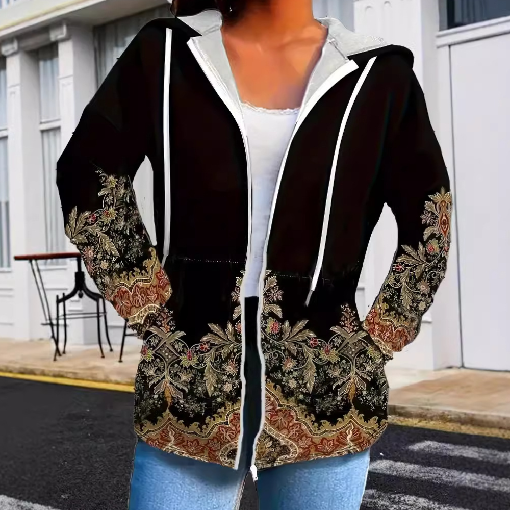 ziumlh-peu6Q53WkYM5vmFvWb3PBPEe_Gia0kLj4WoQ River™ - Open Hoodie with Floral Print - onlinemegasale.com