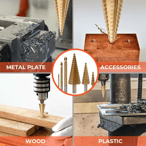 ⏰Promotion 49% OFF💥6 PCS HSS Titanium Coated Drill Bit Set - onlinemegasale.com