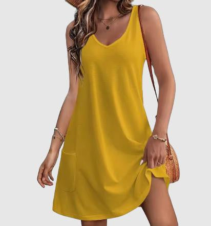 Chic Women's Solid Tank Mini Dress