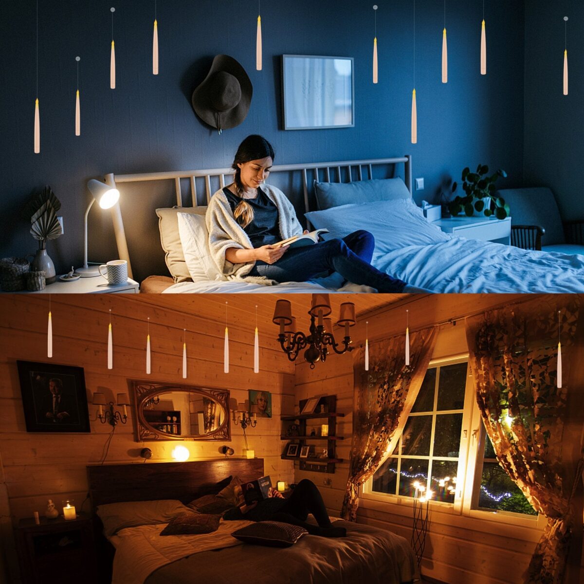 🔥🔥Floating Candles with Wand - onlinemegasale.com