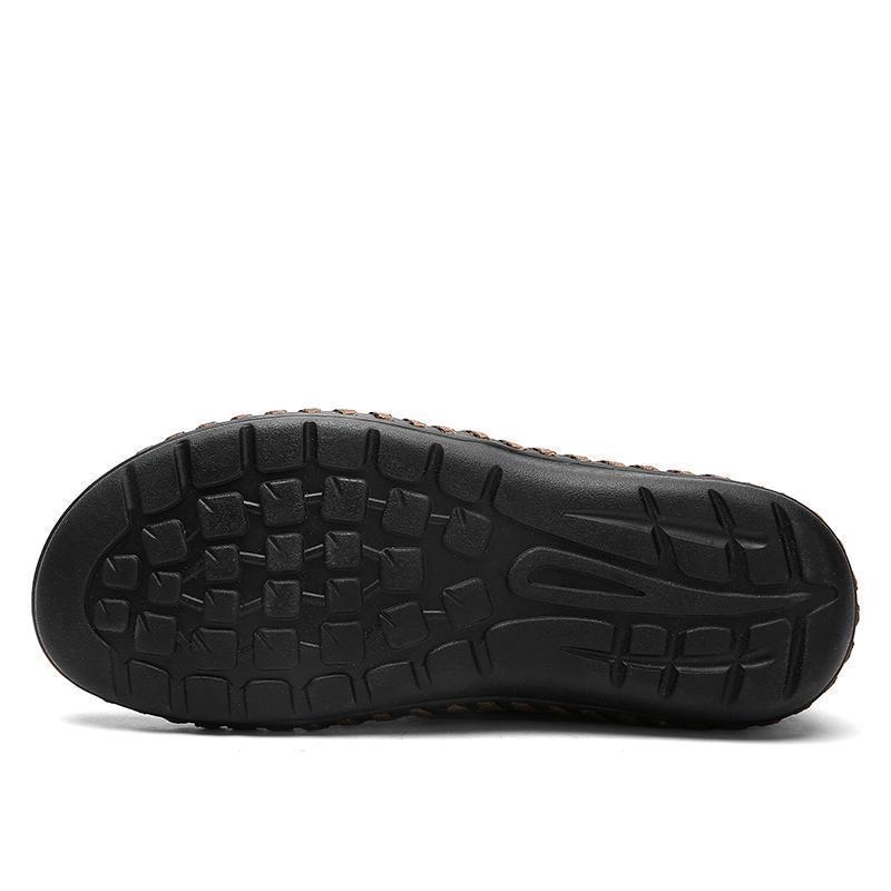 Men's Stitching Honeycomb Mesh Soft Loafers Breathable Outdoor Casual Shoes - onlinemegasale.com