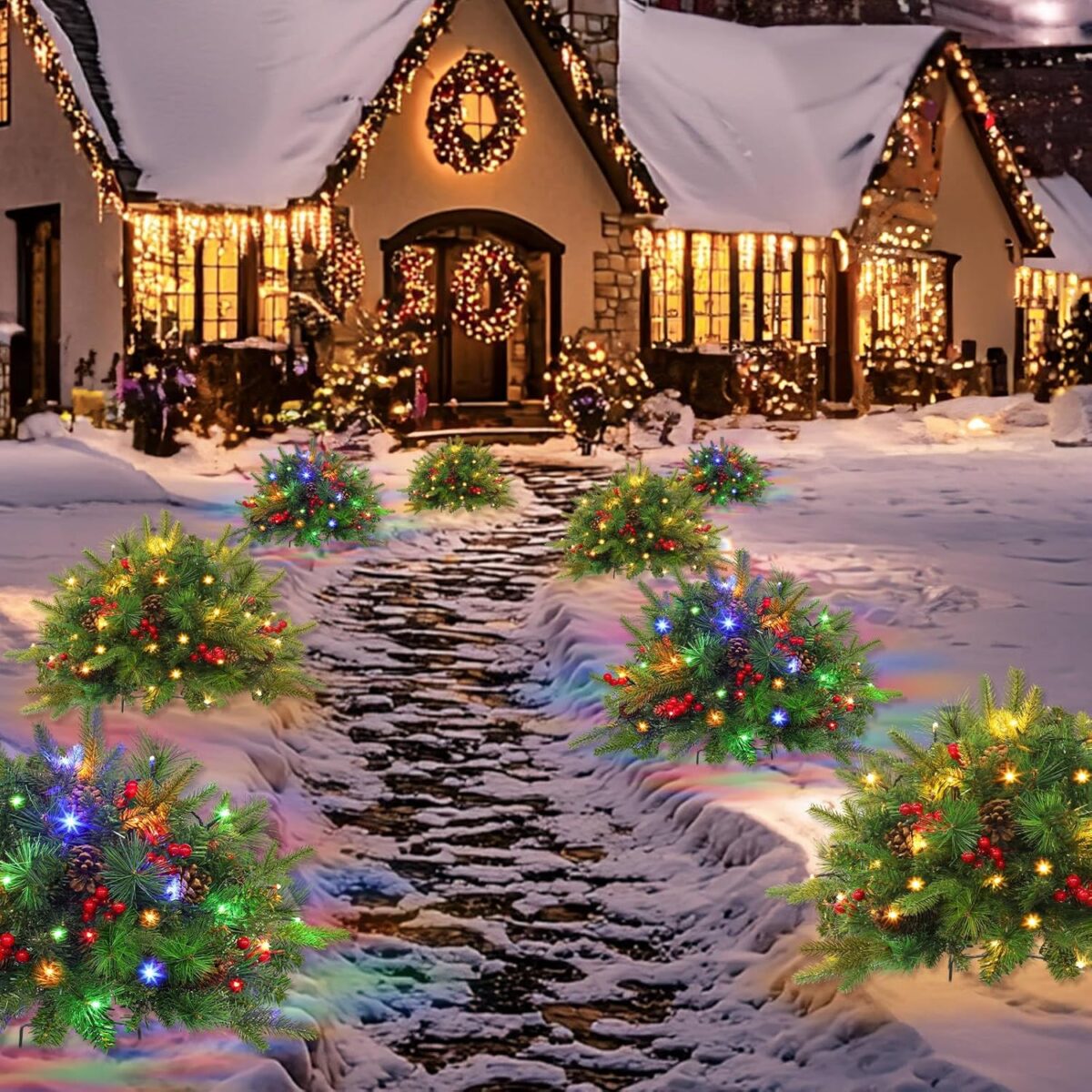 Pre-Lit Artificial Christmas Tree - onlinemegasale.com