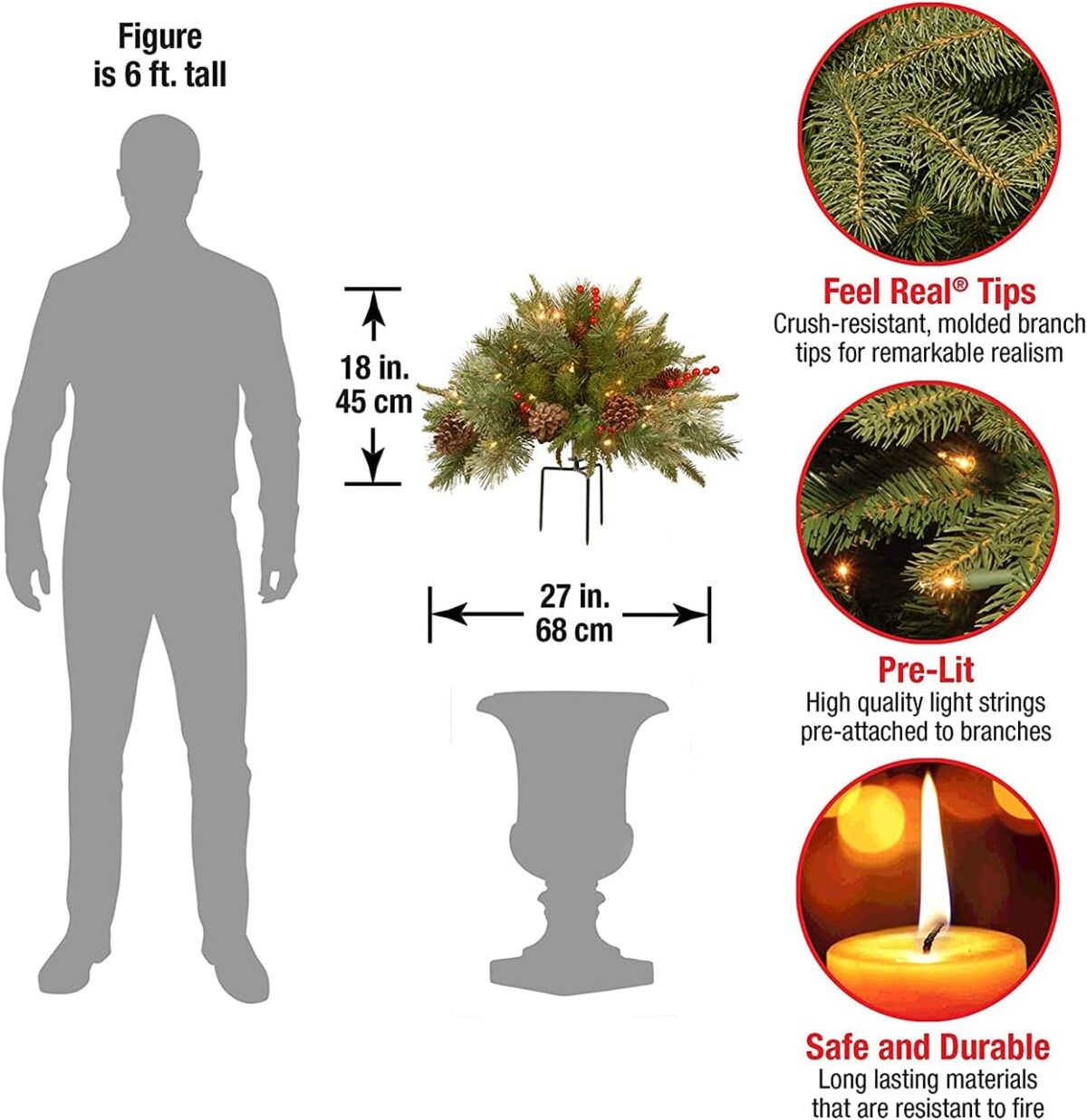 Pre-Lit Artificial Christmas Tree - onlinemegasale.com