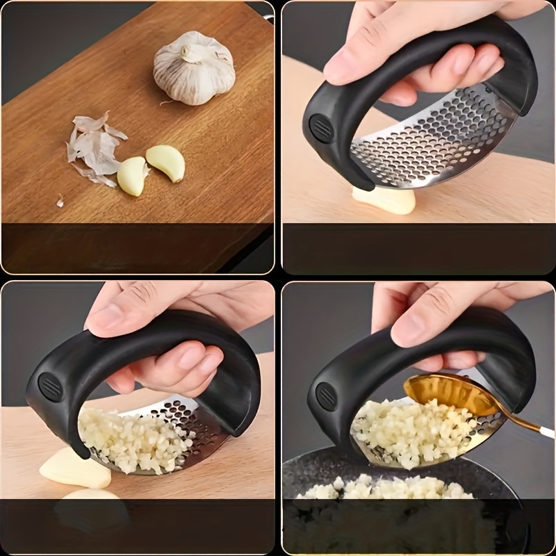 Ergonomic Stainless Steel Garlic Press - onlinemegasale.com Ergonomic Stainless Steel Garlic Press - onlinemegasale.com