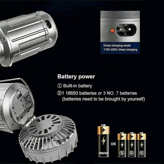 6 in 1 Portable Solar LED Camping Lantern - onlinemegasale.com