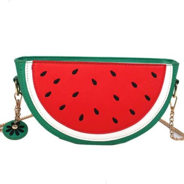 Cartoon Fruit Shaped Crossbody Bag Watermelon Lemon Purse Cute Chain Shoulder Bag For Women