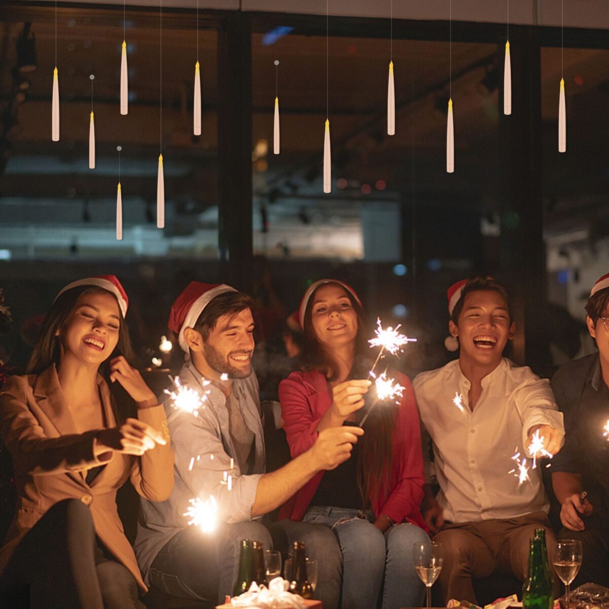 🔥🔥Floating Candles with Wand - onlinemegasale.com