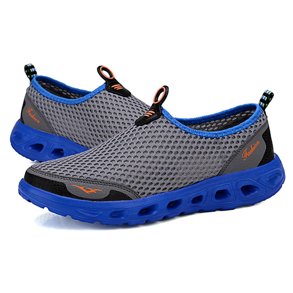 Large Mens Honeycomb Mesh Quick Drying Upstream Water Shoes Leisure Beach Shoes - onlinemegasale.com