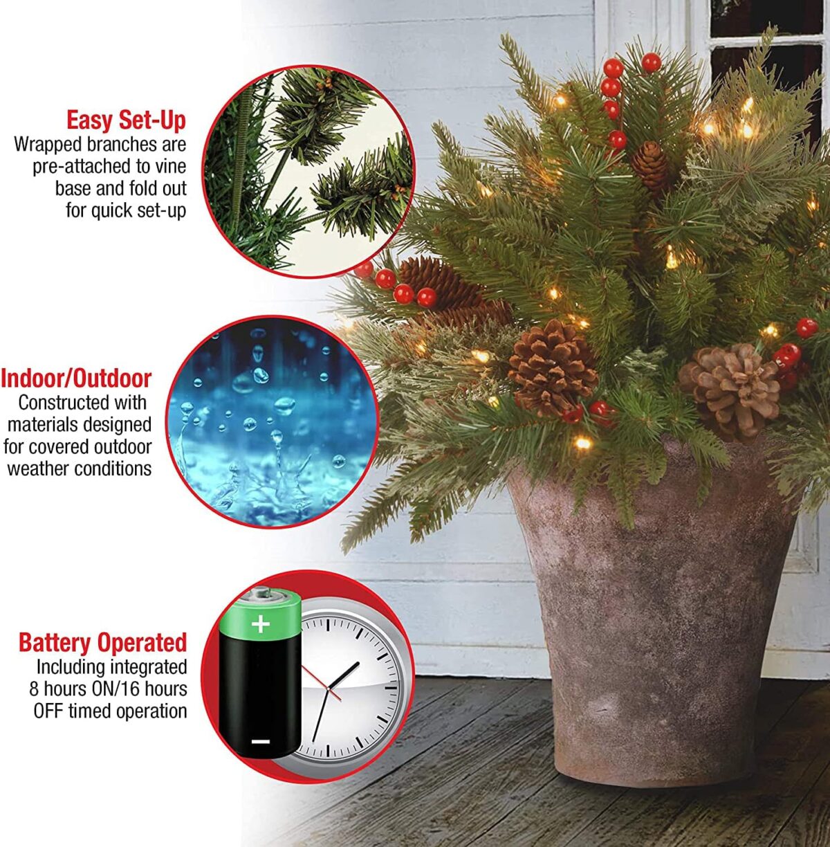 Pre-Lit Artificial Christmas Tree - onlinemegasale.com