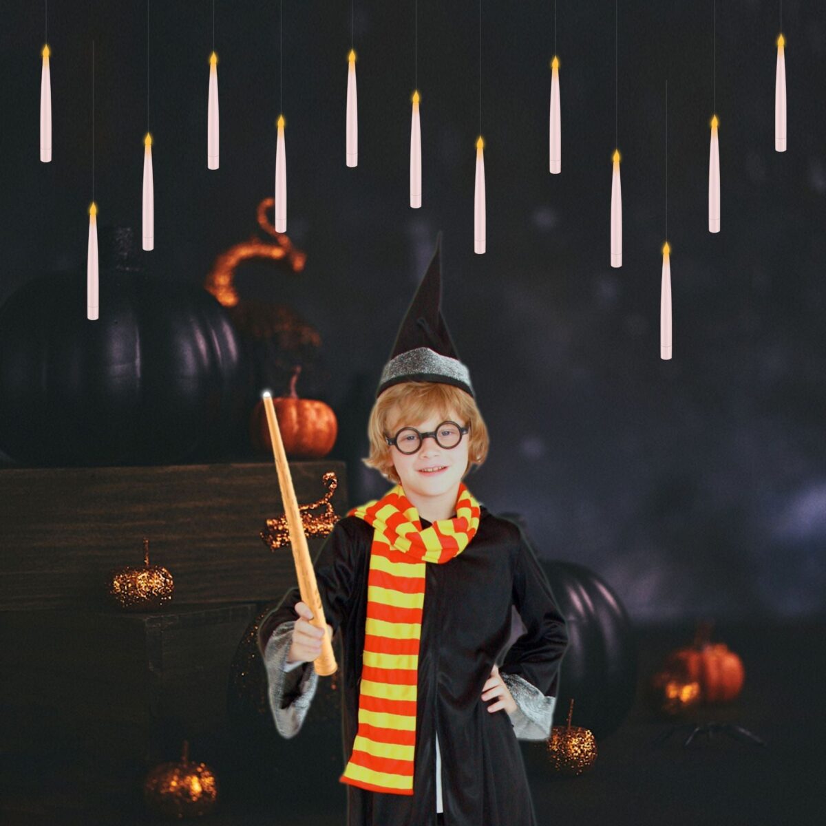 🔥🔥Floating Candles with Wand - onlinemegasale.com