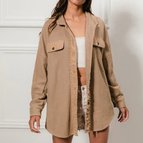 Heavy Waffle Oversized Shacket