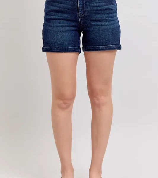 Judy Blue High Waist Back Flap Pocket Denim Shorts