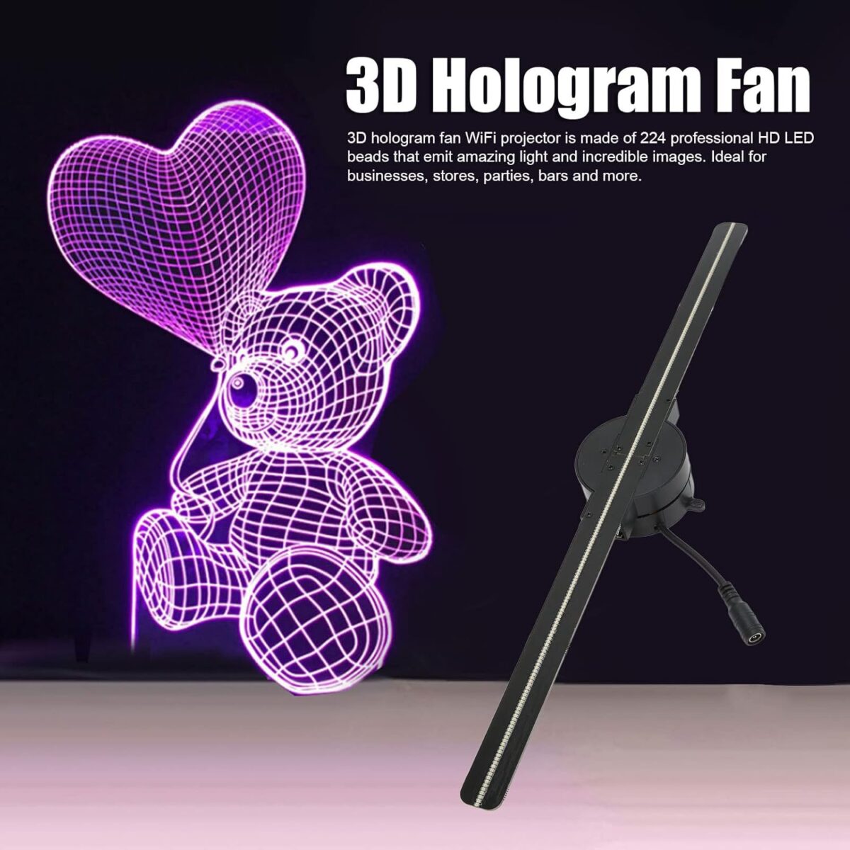 3D Hologram LED Fan Projector - onlinemegasale.com