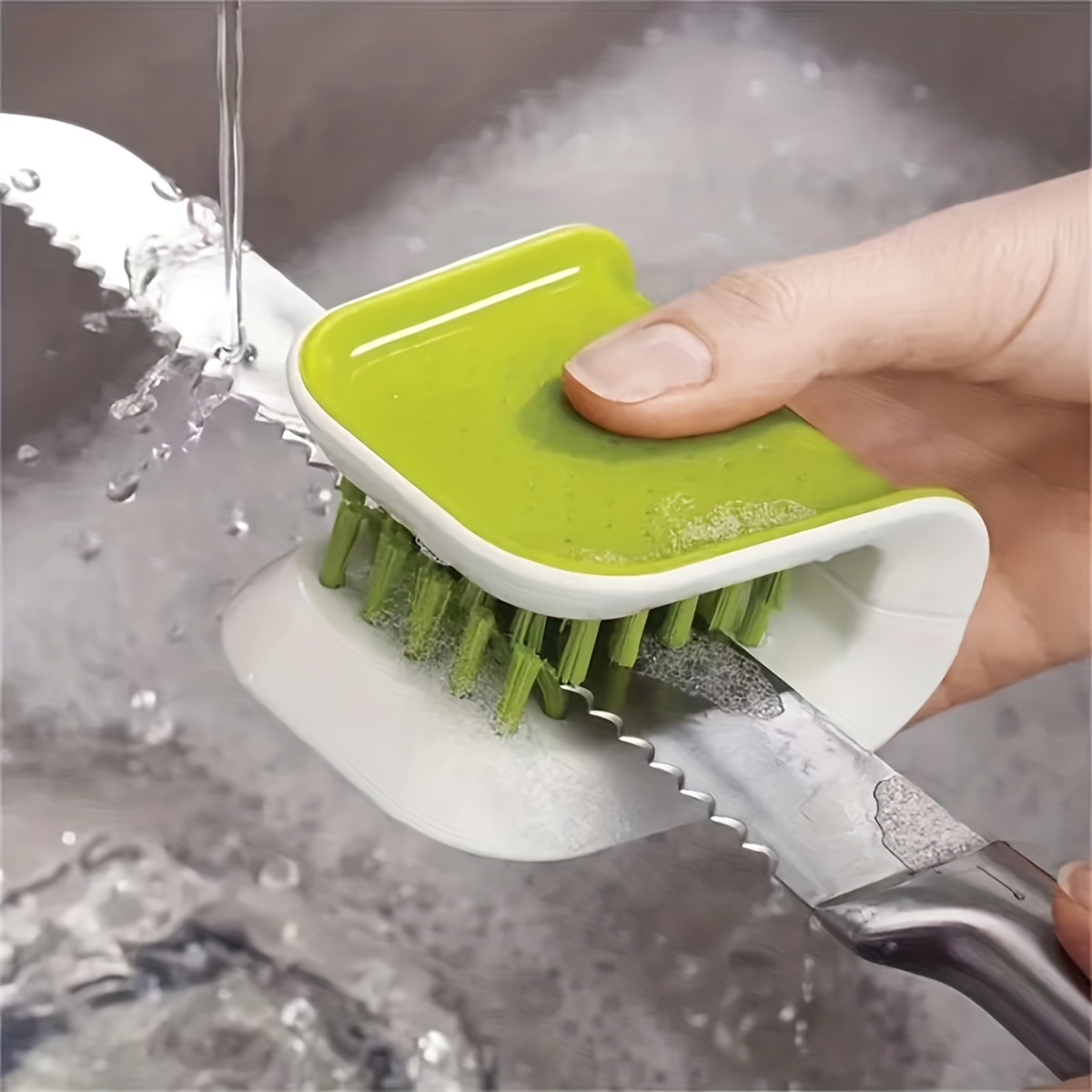 U-Shaped Double-Sided Brush for Cutlery & Tools - onlinemegasale.com