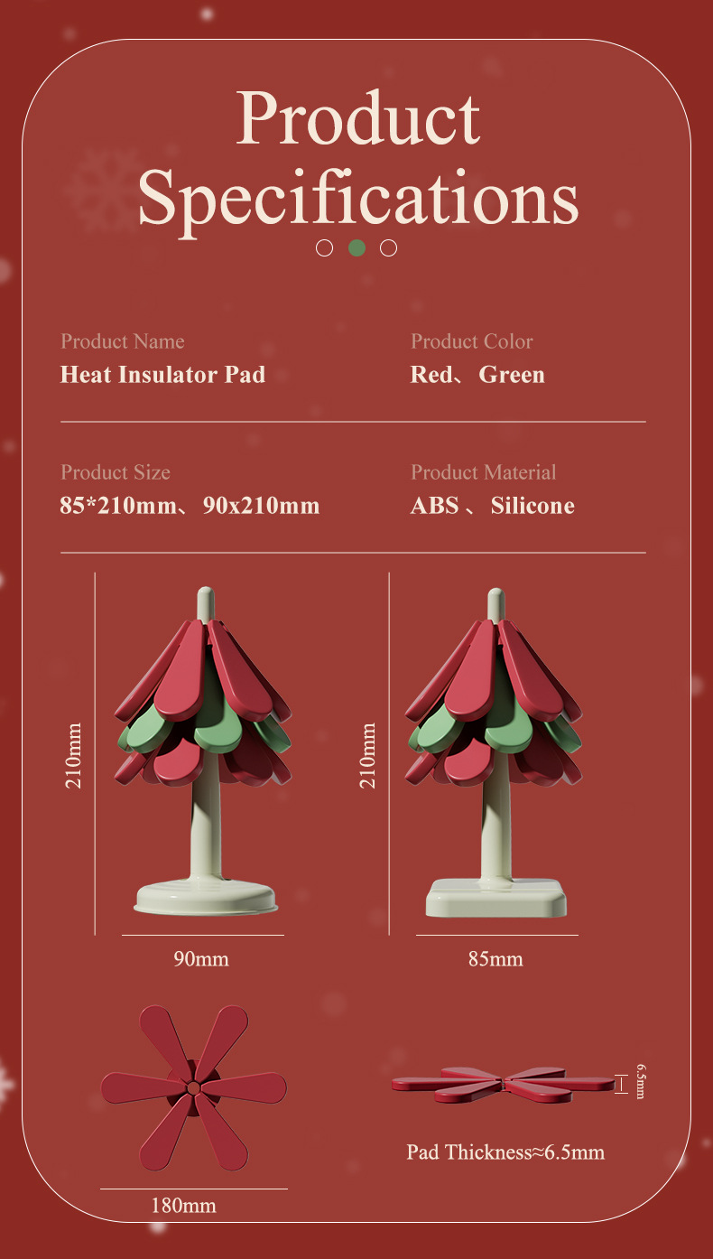 Silicone Christmas Tree Anti-scalding Mat - onlinemegasale.com