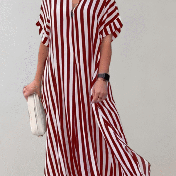 Chic Women's Summer V-Neck Dress - Effortless and Breezy Style