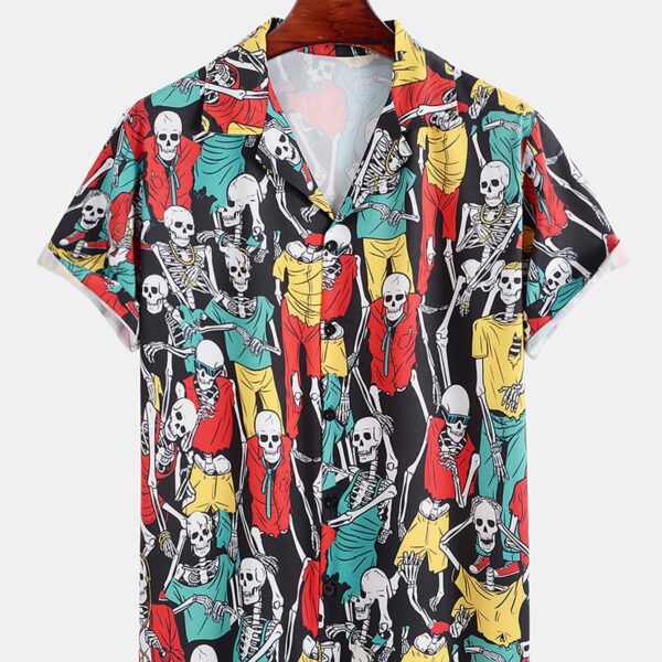 Skeleton Print Shirt