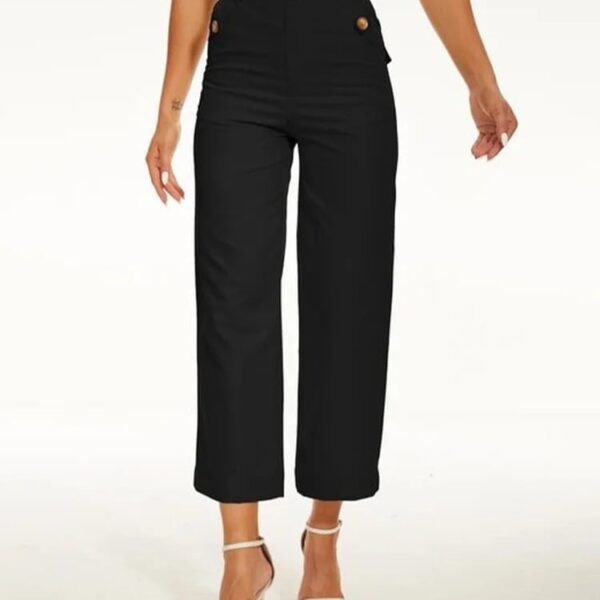 😍Last Day 49% OFF😍Tummy Control Twill Cropped Wide Leg Pant(Buy 2 Free Shipping)