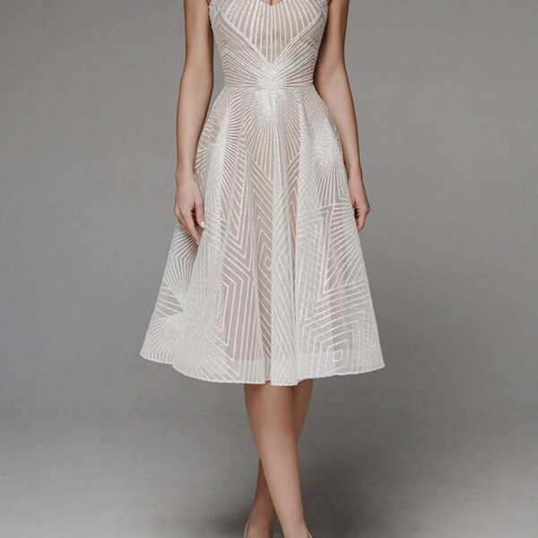 Fashion V Neck Sling A-Line Dress