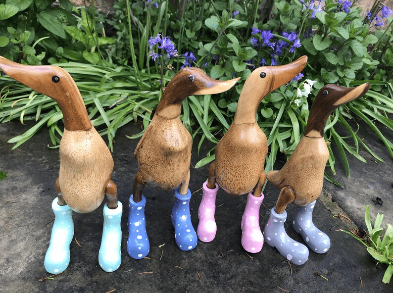 🌈Hand Carved Wellies Duck Family💞 - onlinemegasale.com 🌈Hand Carved Wellies Duck Family💞 - onlinemegasale.com