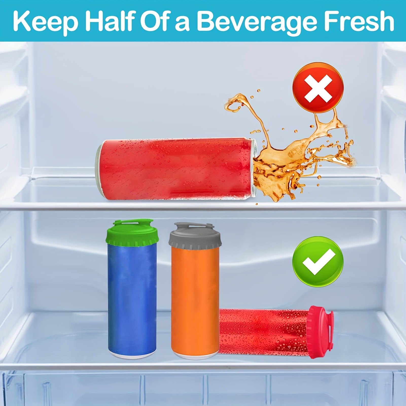 6PCS Silicone Soda Can Lids - onlinemegasale.com 6PCS Silicone Soda Can Lids - onlinemegasale.com