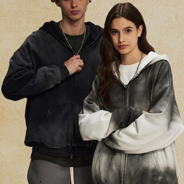 Gradient Zip Up Hoodie