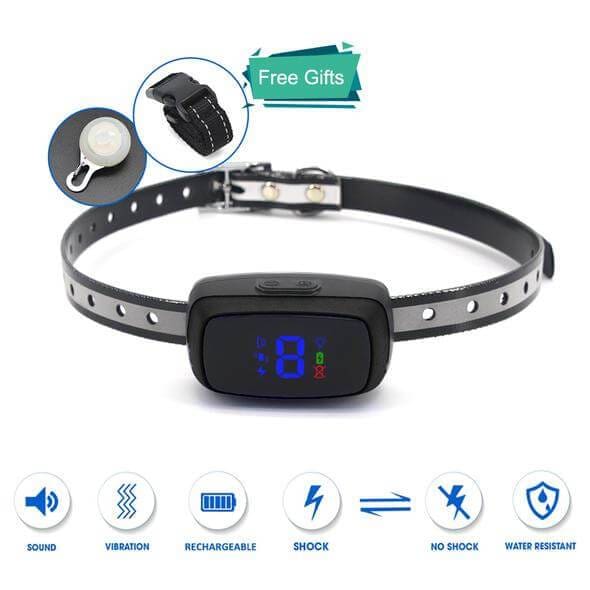 Dog Training Collar Shock or No Shock color BLACK