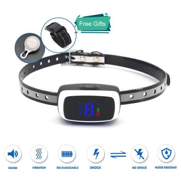 Dog Training Collar Shock or No Shock color WHITE