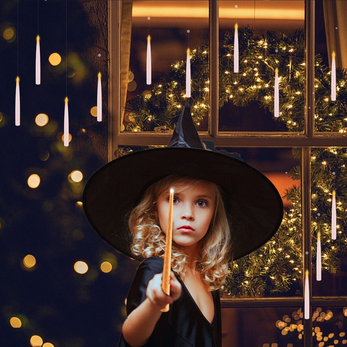 🔥🔥Floating Candles with Wand - onlinemegasale.com