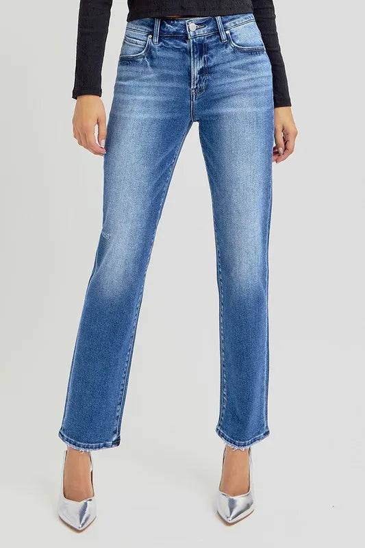 f2076ba88d89466ab6aa5d98363f08ce-Max-Origin RISEN Mid Rise Ankle Tapered Jeans - onlinemegasale.com