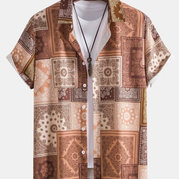 Paisley Patchwork Print Shirt