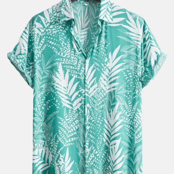 Viscose Leaf Print Shirt