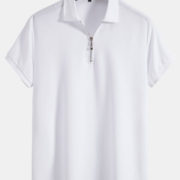 Mesh Zip Polo